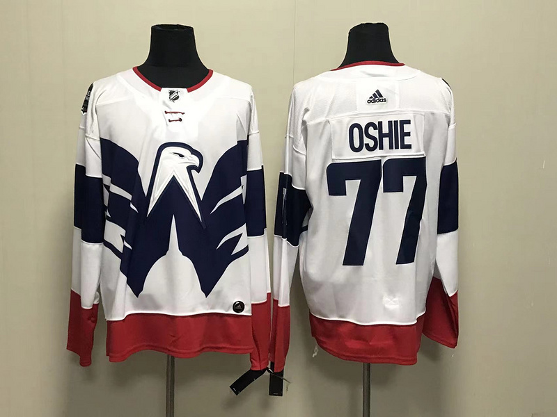 Men's Washington Capitals TJ Oshie #37 White 2023 NHL Stadium Series Jersey